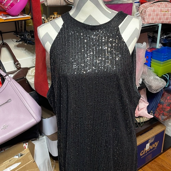 Black SHEIN sequin halter dress - Picture 1 of 4